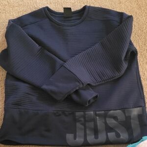 Nike Navy Ribbed Crewneck Sweater